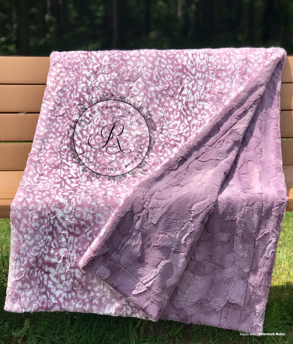 Custom adult XL double sided minky blanket – Rosewater Minky Company